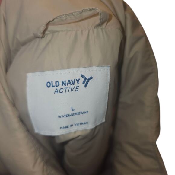 Pink Lightweight Quilted Puffer Vest Zip Up Water-Resistant Old Navy Women's L - Picture 3 of 5